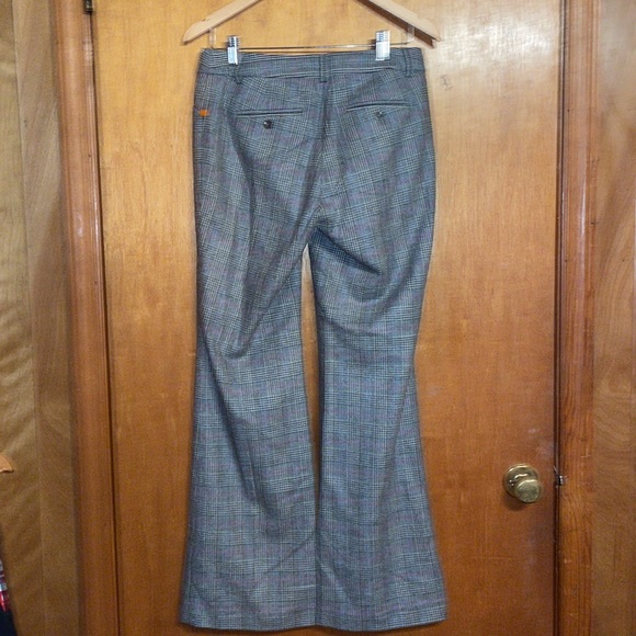 •VICTORIA'S SECRET•BROWN & PINK PLAID FLARE TROUSERS "THE CHRISTIE FIT" SIZE 6 - Picture 3 of 10